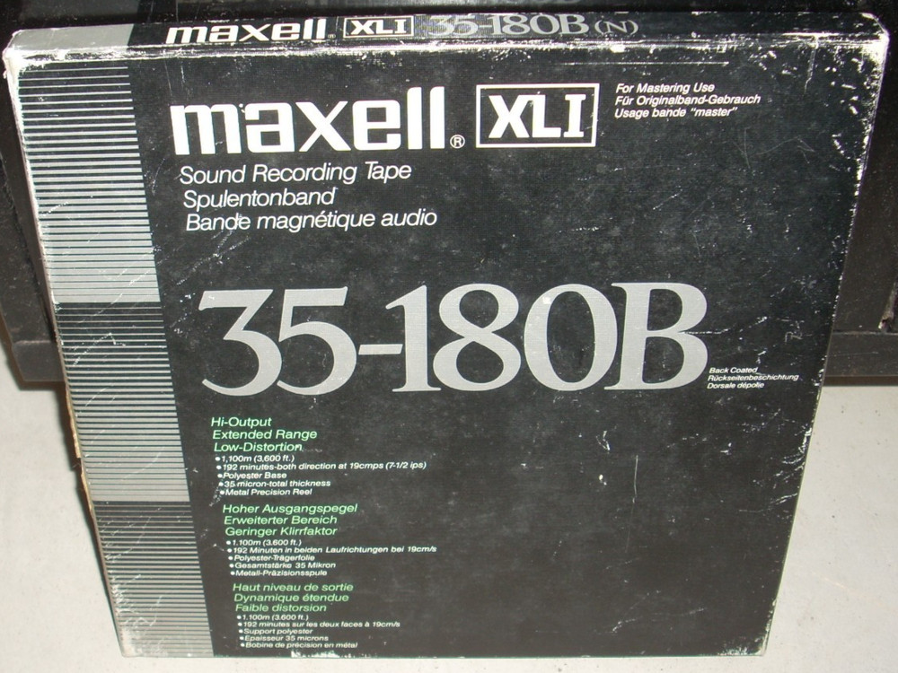 MAXELL 35-180B reel to reel tape 10.5&Prime; metal – UNTESTED –