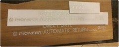 Pioneer PL-518/518X DECAL STICKER rub on transfer (silver)