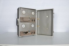 2 Ampex 600 601/602 1/4” Reel to Reel Tape Recorder Transports In Case As Is