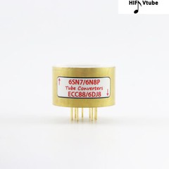 One Gold plated 6SN7 6N8P (to) ECC88 6DJ8 Vacuum tube convert socket