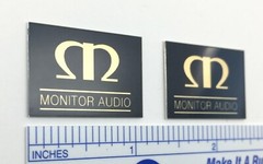 Monitor Audio Speaker Badge Logo Custom Made Aluminum