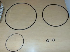 3 drive Belts + FF & Rew tires for Ampex 2100 series Reel Tape recorders