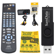 JVC DVD VCR VHS to Digital Converter Bundle VHS to MP4 Recorder AV to HDMI