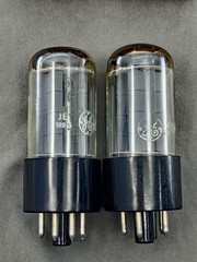 NOS GE 5Y3GT Rectifier Tubes Gray Plates Top Ring Getters Tests Strong TV-7B/U