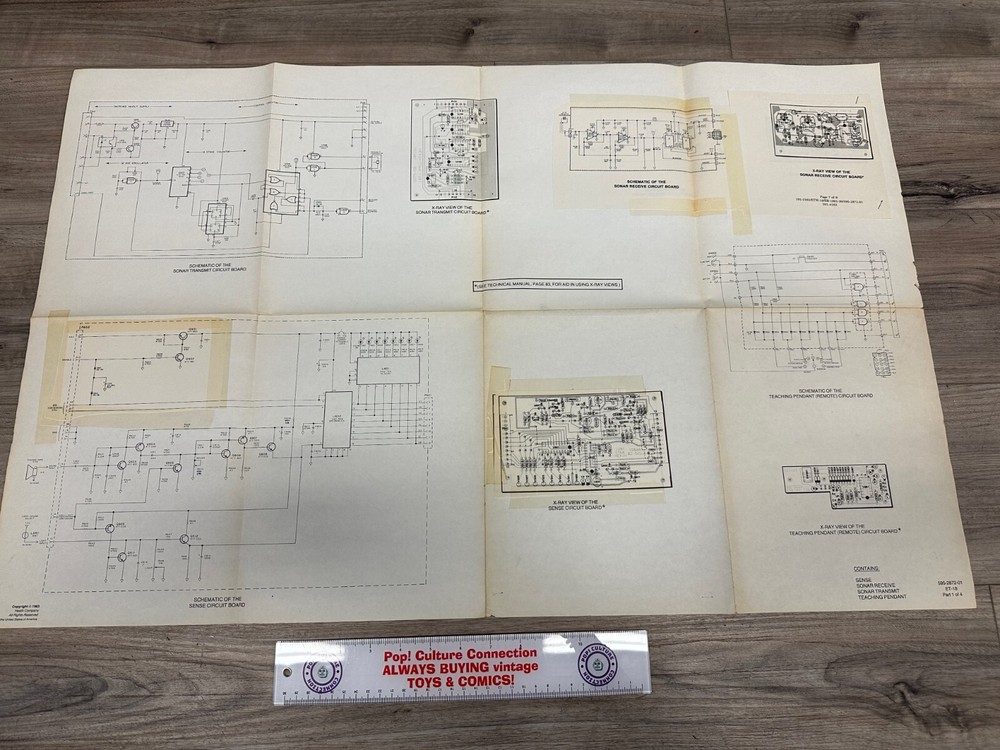 Vintage Heathkit By Zenith ET-18 Robot Original Schematic Remote Control Circuit