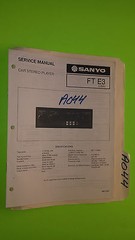 Sanyo ft e3 service manual original repair book stereo car radio