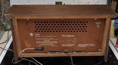 Westinghouse AM/FM Table Radio H779N7 Contemporary Walnut Wood Cabinet