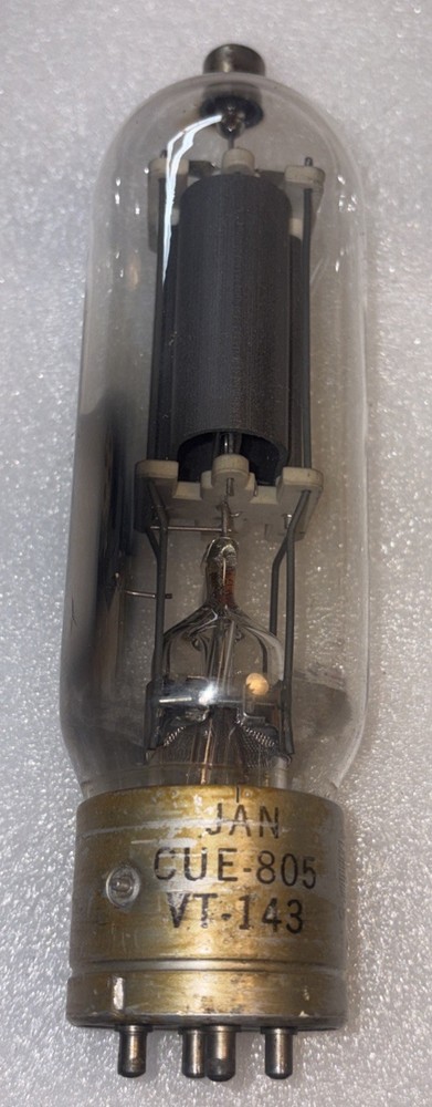 LUnited 805 JAN VT-143 Transmitting Tube Black Plates Tested Strong