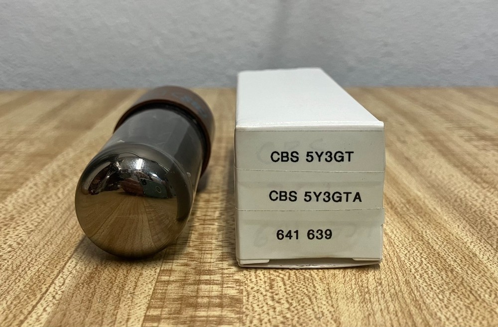 CBS INDUSTRIAL 5Y3GT 5Y3GTA Rectifier Tube Tested 641 and 637 Ladder Plates