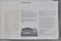 AR AR3 Acoustic Research 1968 High Fidelity Components Brochure/ Catalog