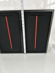Vintage Pair Of J.C. PENNEY SPEAKERS Orange Stripe Nice Made In Japan 16 Ohm
