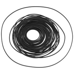 50Pcs Recorder Rubber Belts 40-190mm Mix Square Cassette Recorder(0.7,1mm Width)