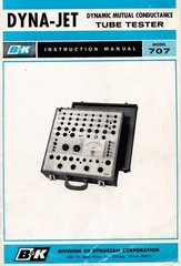 B&K Dyna Jet Tube Tester Model 707 Instruction Manual + 100&rsquo;s of Test Settings
