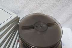 7 AMPEX 631 PLASTIC EMPTY TAKE-UP REEL & BOX 7 INCH for 4-track 3.75 ips 7.5 ips