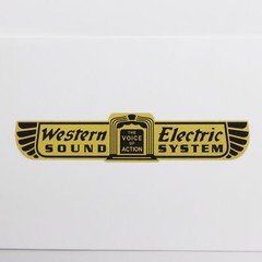 WESTERN ELECTRIC SOUND SYSTEM logo badge STICKER DECAL waterproof PVC 111mmX24mm