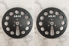 One Pair Silvery TAPE REEL Akai 7 » inch Light Metal Aluminum Take Up Reel