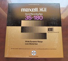 VINTAGE Maxell XL-II « EE » 35-180 Reel Tape LP 10&Prime; Metal Reel 3600ft Original Box