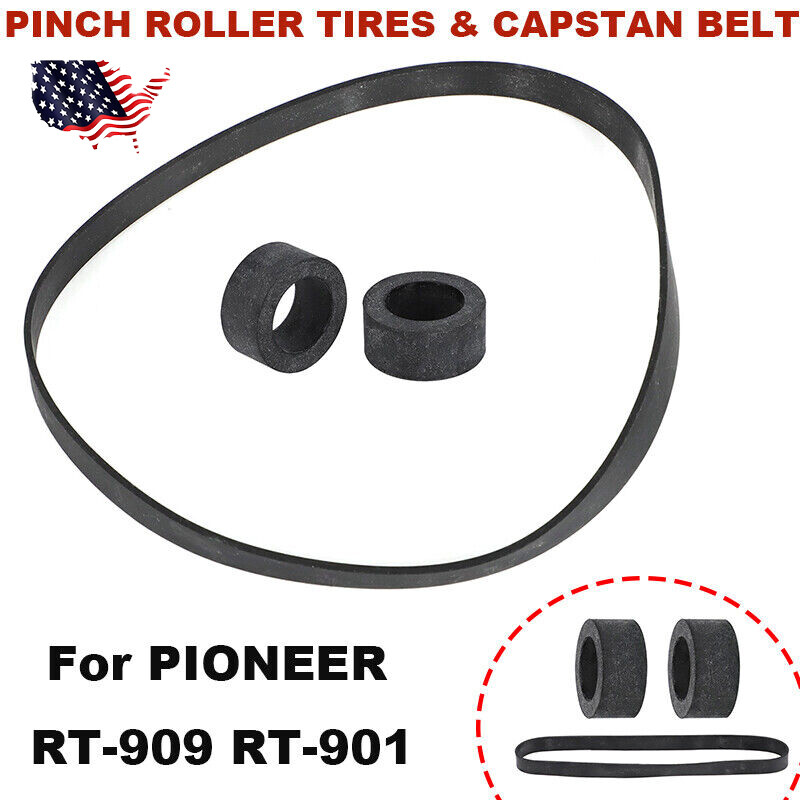 Pinch Roller Tires Replacement & Belt Kit For Pioneer RT-909 RT-901 Reel To Reel