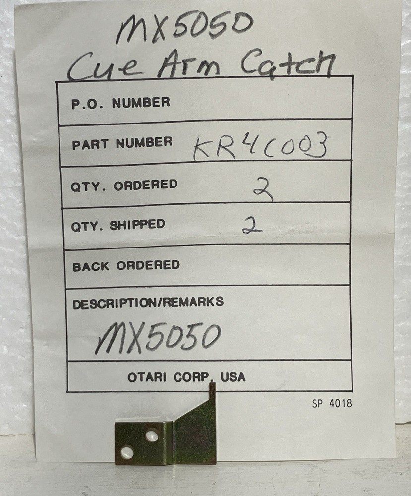Otari – Cue Arm Catch – KR4C003 – MX5050 Reel to Reel Machine – *NEW*