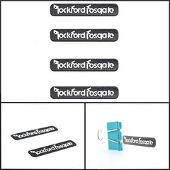 Rockford Fosgate logo badge Sticker Decal DIY waterproof 63mm(2.5&Prime;)X12mm(0.5&Prime;)