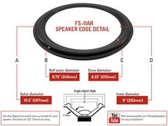 AR 3 AR3 AR 3a AR3a Acoustic Research woofer speaker foam repair kit # FSK-11AR