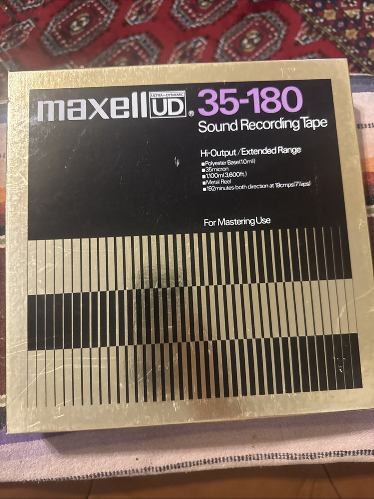 MAXELL UD 35-180 – 10.5&Prime; Metal 1/4&Prime; Reel To Reel Tape – Japan + Bonus Scotch VTG