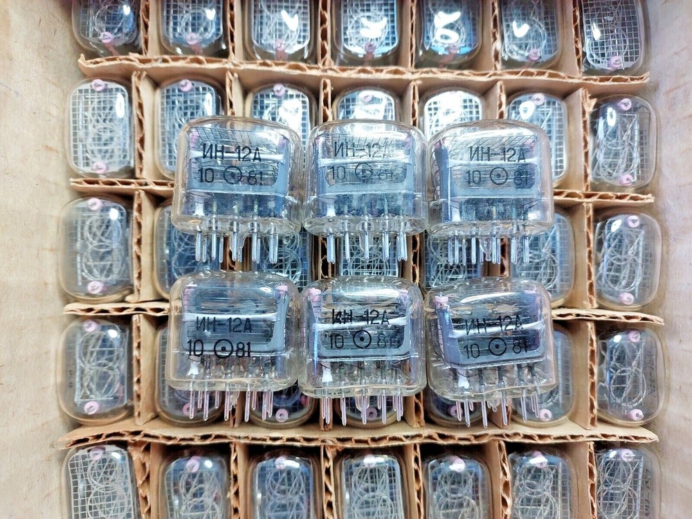 US Stock! 6pcs IN-12 NEW TESTED Nixie Tubes Same Date For Clock Kit OTK marked