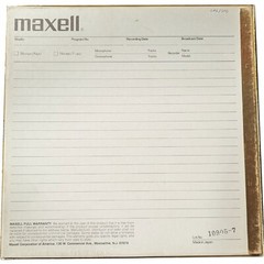 Maxell Ultra-Dynamic 35-180 Sound Recording Tape 1/4 » x 3,600ft, 10.5in, 192min