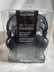 Pioneer Stereo Headphones Wired Black Model SE-M290 New In Package