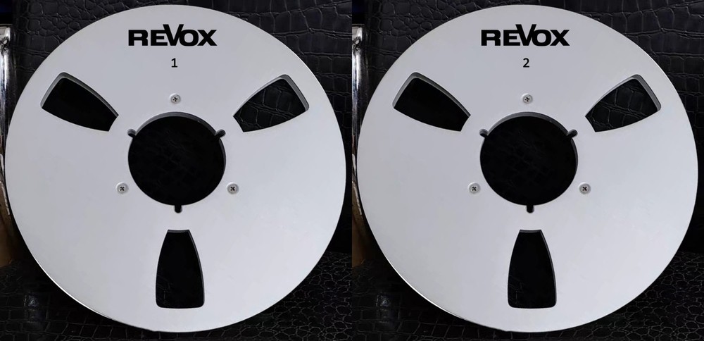 One Pair silvery 10.5 » Aluminium tape reel for Revox Reel To Reel tape recorder