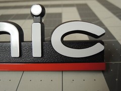 New Sonic Speaker Genuine 6&Prime; Wide Replacement Plastic Logo Nameplate