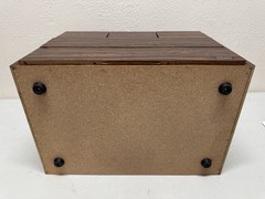 STANNY Rosewood Cassette Cabinet Wood Holder Japan Holds 117 Tapes – Excellent