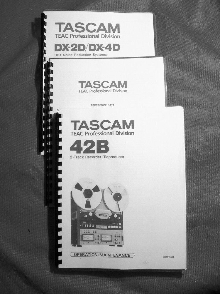 TASCAM 42B MANUALS SET FOR THE TASCAM 42B REEL TO REEL TAPE DECK RECORDER