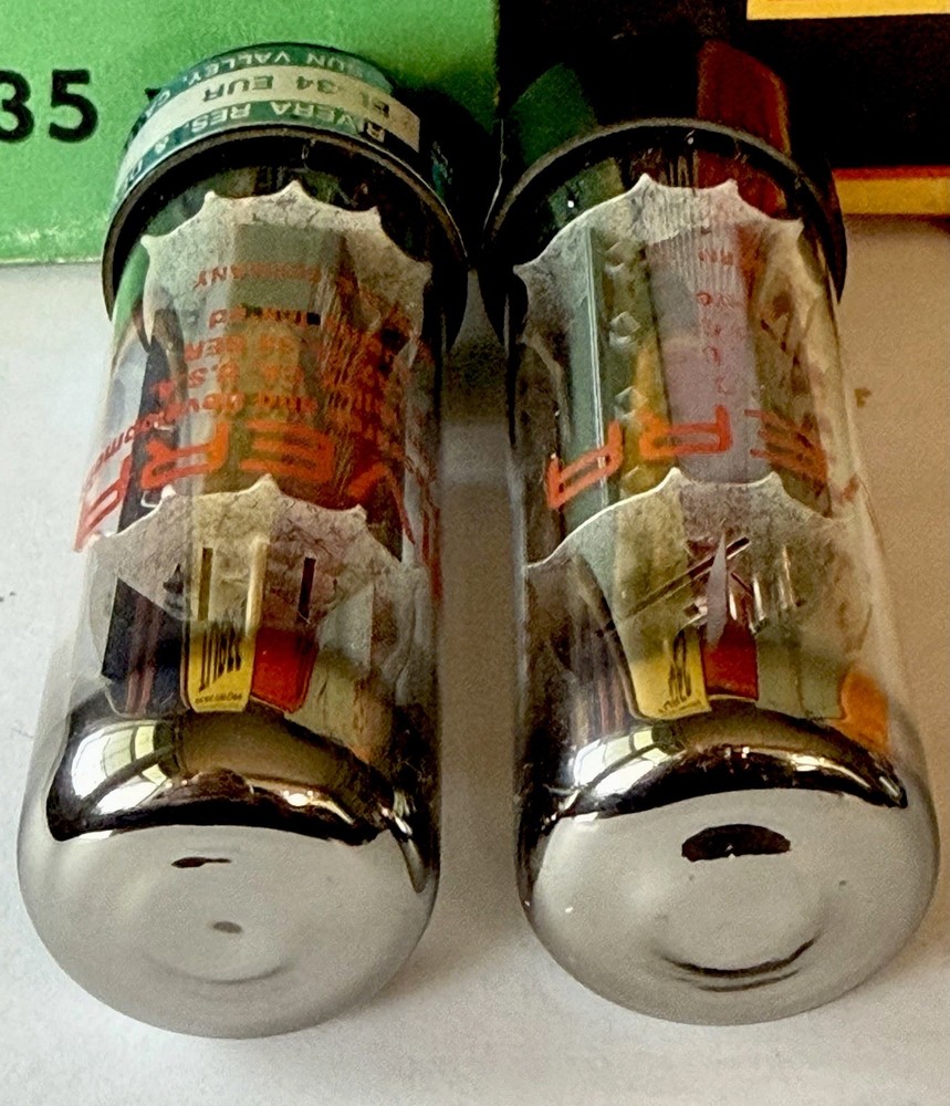 RFT/SIEMENS (GERMANY) EL-34/6CA7 TUBES PAIR PERFECT CURRENT & GM MATCH (RIVERA)