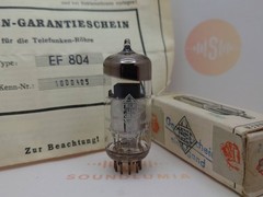 1x Telefunken EF804 Silver Plates ◇ Bottom Orig. Box/Paper – Ulm 1962 – NOS+