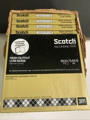 9 Scotch 207 Low Noise Hi-output 7” Reel to Reel 1/4&Prime; 1800 ft. Tape Sealed