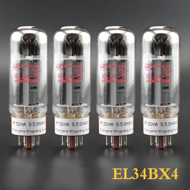 4PCS Shuguang EL34-B Electron Tube Paired Audio Vacuum Tube Replace 6CA7 tps
