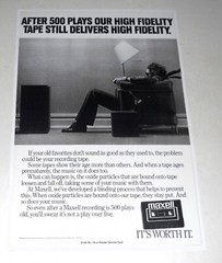 Maxell Tape « Blown Away » Cassette Poster 1982 19&Prime;x13&Prime; Famous 80&rsquo;s Pic JBL L100