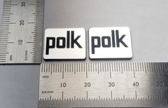 Polk Audio Square Speaker Badge Logo Emblem Nameplate