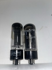 2 General Electric 5U4(GA & GB) Black Plate Tubes TV7 Tested Very Strong