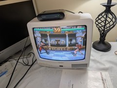 Vintage Quasar TP1310FH 13&Prime; White CRT TV 1992 Retro Gaming — TESTED, w/ Adapter