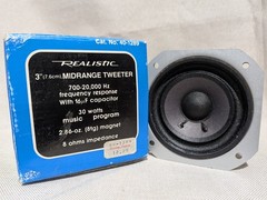 Realistic sold by radio shack 3 inch Hi Fi Audio mid-range tweeter model 40-1289