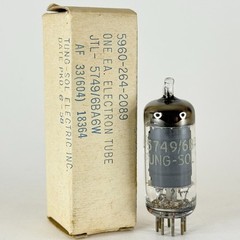 (1) Tested 1958 Tung Sol JTL 5749 6BA6W Tube and Box Code 58-27 Mil Spec Pentode
