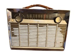 GE P-780 AM Radio Portable Silver Black Brown