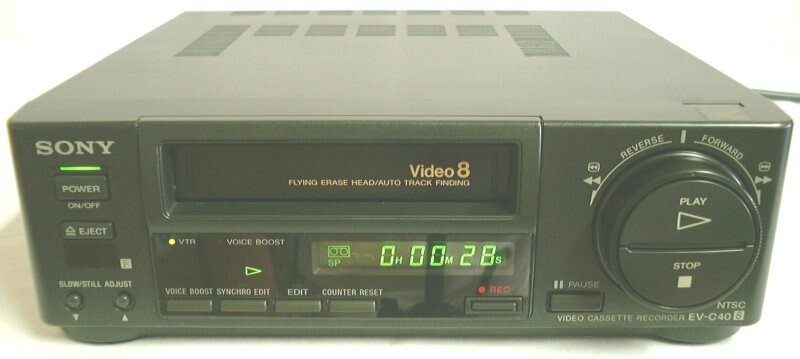 SONY EV-C40 VIDEO 8MM VCR DECK WORK GREAT FOR 8MM TAPE TO TRANSFER VIDEO TO DVD