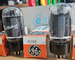 6L6GC GENERAL ELECTRIC PREMIUM MATCHED QUAD OF TUBES NOS NIB *eTRACER* #12B84