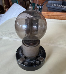 Vintage General Electric Tennis Ball Radio Vacuum Tube VT-2 with Socket