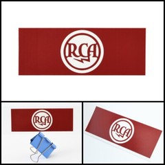 RCA logo badge Sticker Decal waterproof 108mm(4.25&Prime;)X40mm(1.57&Prime;) red