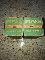 NOS New Boxed Sylvania 14H7 & 7C5 Radio Audio Vacuum Tubes
