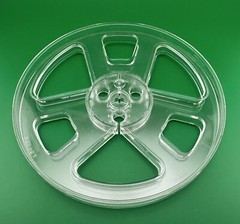 7-inch Take-up Reel 7&Prime; x 1/4&Prime; ~ 2-1/4&Prime; Hub ~ Empty Clear Plastic ~ No Tape ~ NOS